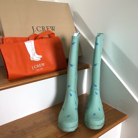 J. Crew Shoes - J.Crew Rain boots with Elephants, Size 7